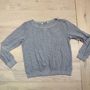 Michael Stars Mesh Gray Knit Top